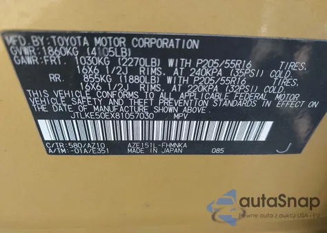 2008 Scion Xb from USA, damaged, VIN JTLKE50EX81057030